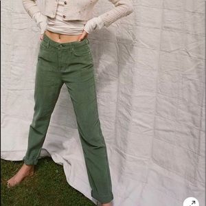 Urban Outfitters BDG green corduroy mom jeans